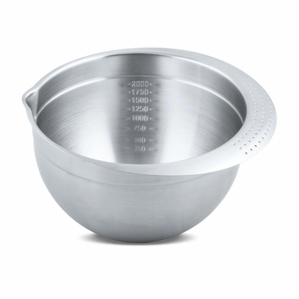 Städter mixing bowl, with measuring scale, mixing bowl, baking bowl, mixing pot, stainless steel, Ø 20 cm, 2 L, 893474