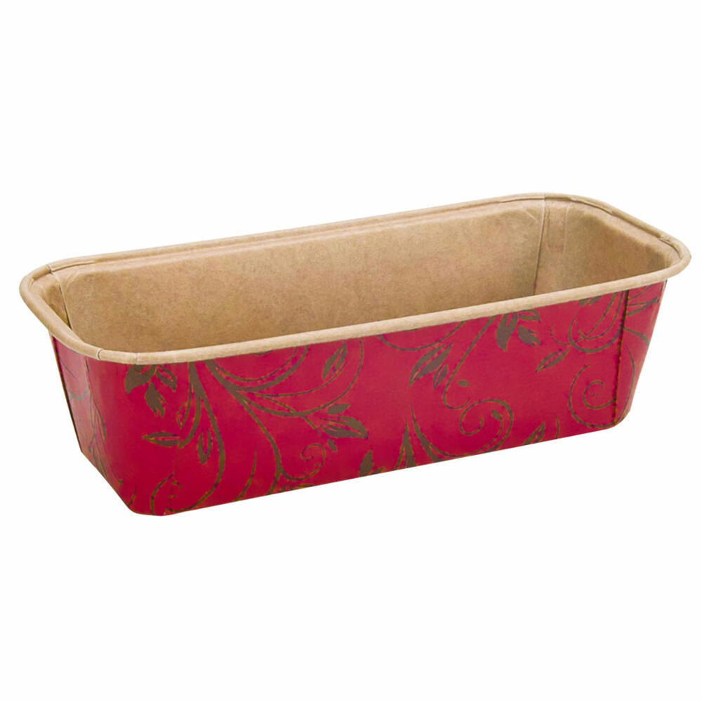 Städter Paper Baking Pan Maxi, 6 Pieces, Paper Cases, Paper Baking Pan, Cake Pan, Red, 21.5 x 9 cm, 903739