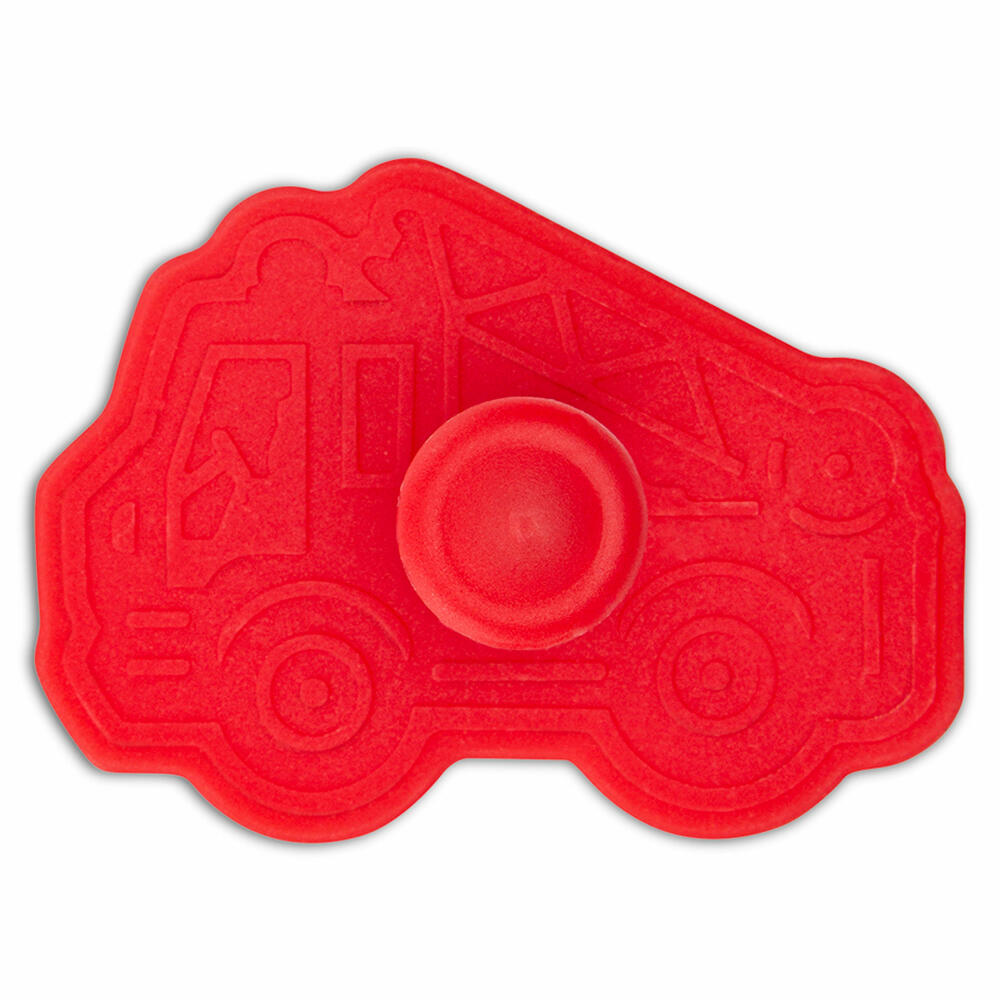 Städter embossed cookie cutter with ejector fire engine, cookie cutter, cookie mold, biscuit, cookies, plastic, 6.5 cm, 171879