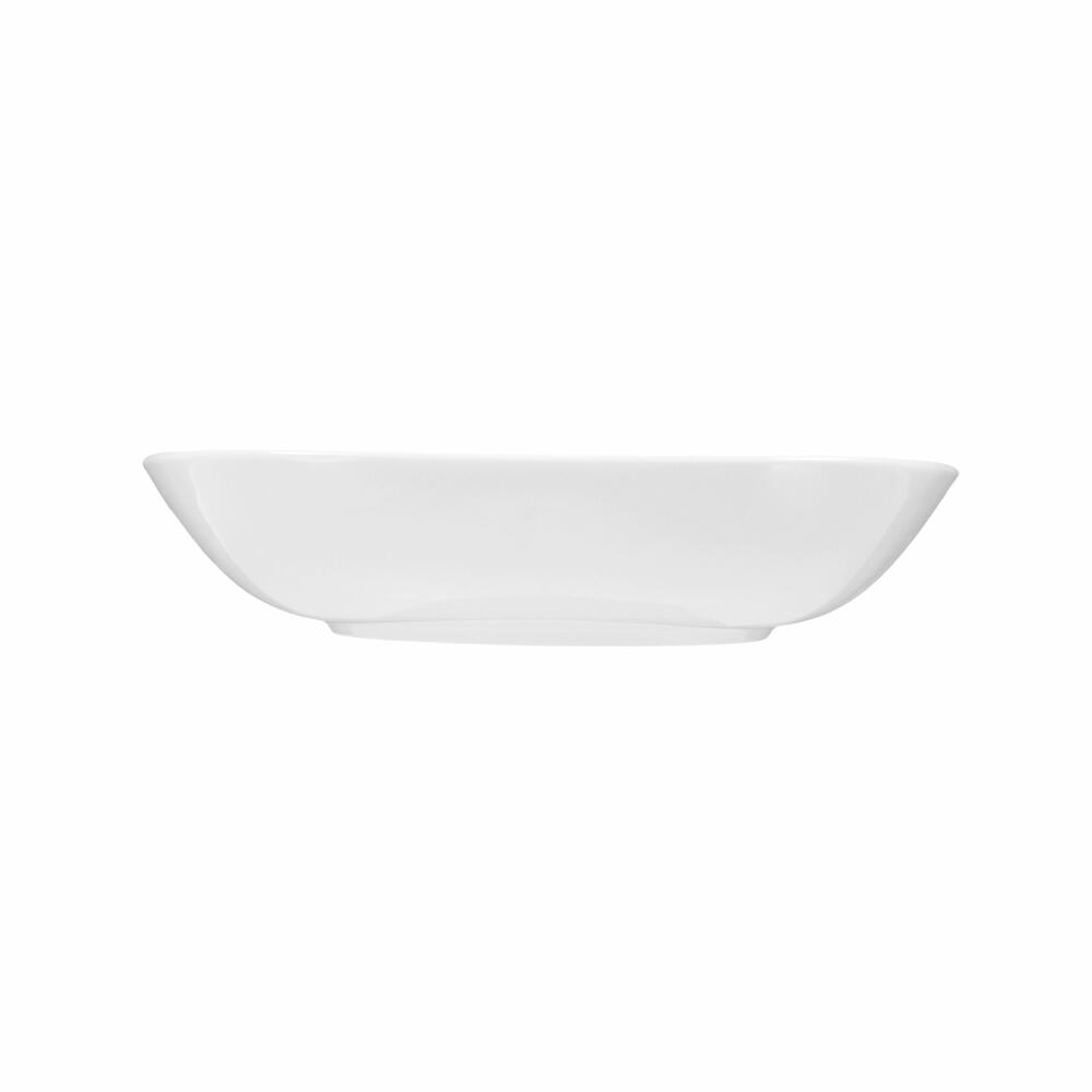 Seltmann Weiden Lido Plate Deep Square, Soup Plate, Dinner Plate, Porcelain, White, 21 cm, 001.199045