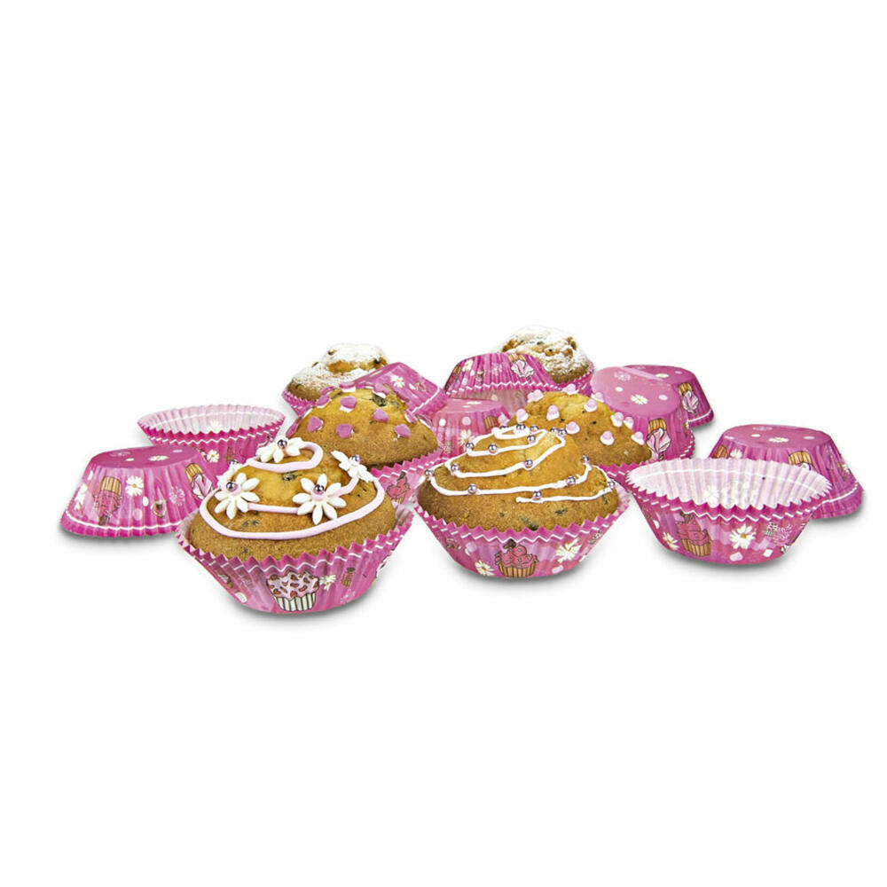 Städter Paper Baking Cups Girlie Maxi, 50 pieces, paper cups, baking pan, muffin cups, paper, 335318