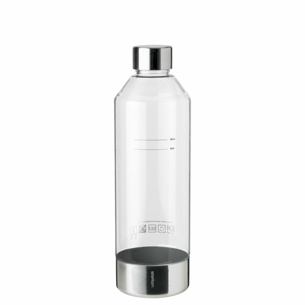 Stelton Brus water carbonator, for carbonated drinks, stainless steel, plastic, Dark Brown Metallic, 2100-2