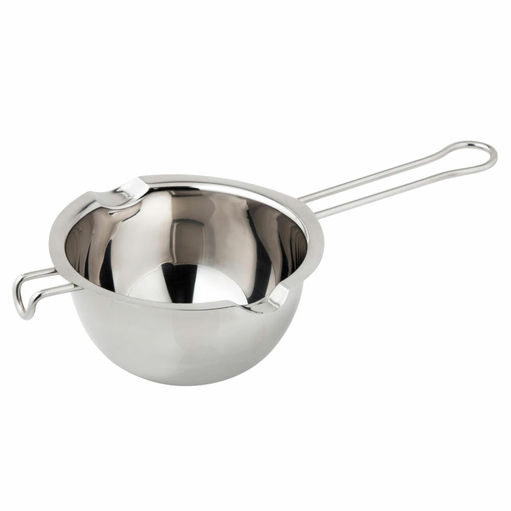 Dr. Oetker Kitchen Tools Stainless Steel Schmelztopf Edelstahl mit Logolaserung und Bügelgriff, Schmelz Topf, Schmelzschale, Schmelzschüssel, Edelstahl, Silber, 26.5 cm, 2106