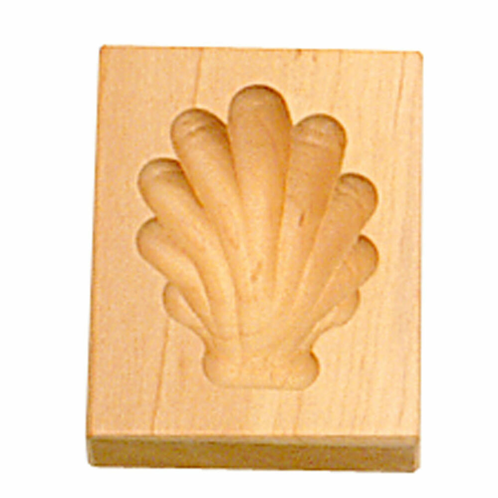 Städter Spekulatius-Model Shell, Wooden Embossing Mold, Cookie Mold, Spekulatius Mold, Wood, 5 x 6 cm, 848047