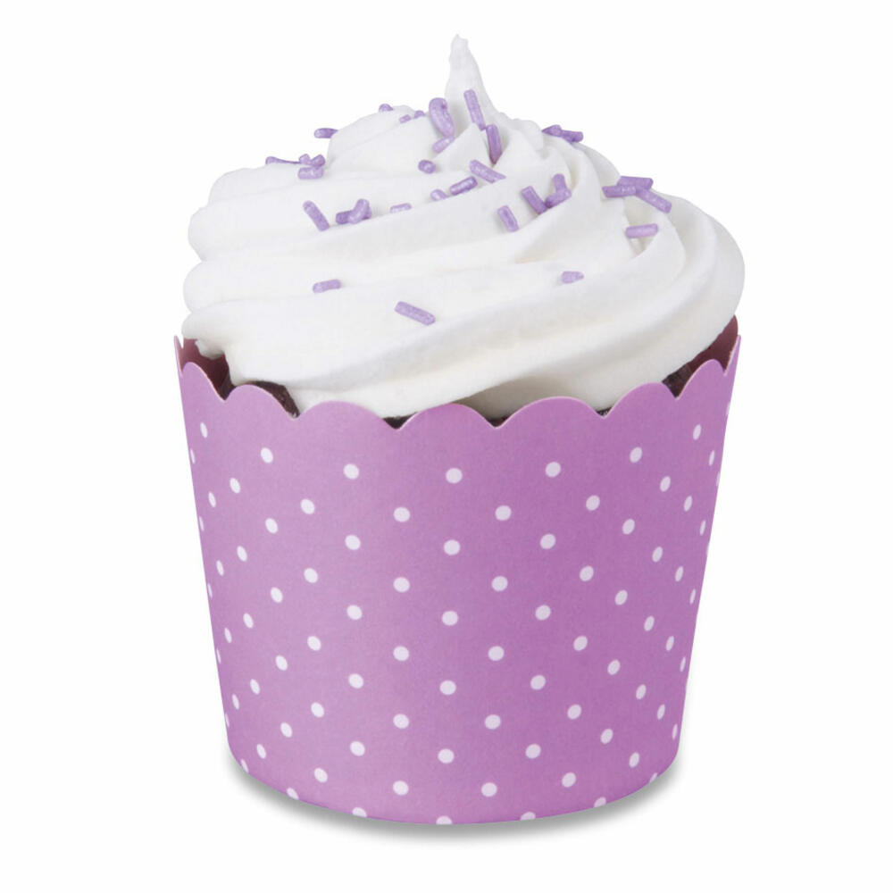 Städter Cupcake Baking Pan Lilac-White Mini, 12 Pieces, Paper Cases, Baking Cups, Paper Baking Cups, Paper, 337022