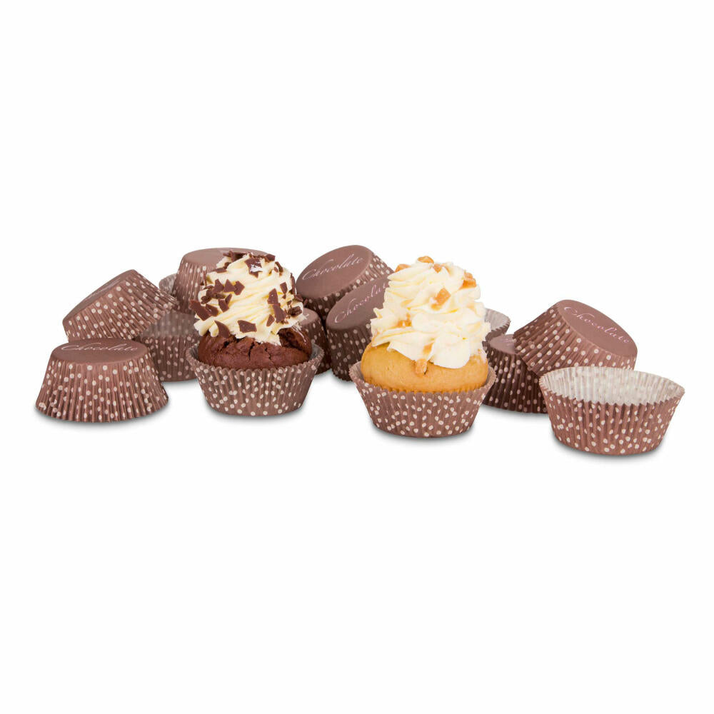 Städter Paper Baking Cups Chocolate Mini, 50 pieces, paper cups, baking pan, muffin cups, paper, 335844