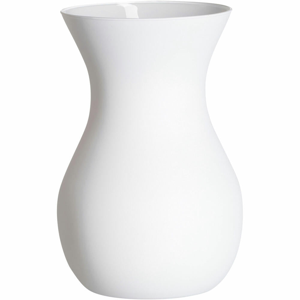 Ritzenhoff & Breker Vase Annalena, Blumenvase, Dekovase, Tischvase, Glas, Weiß Matt, 18 cm, 816709