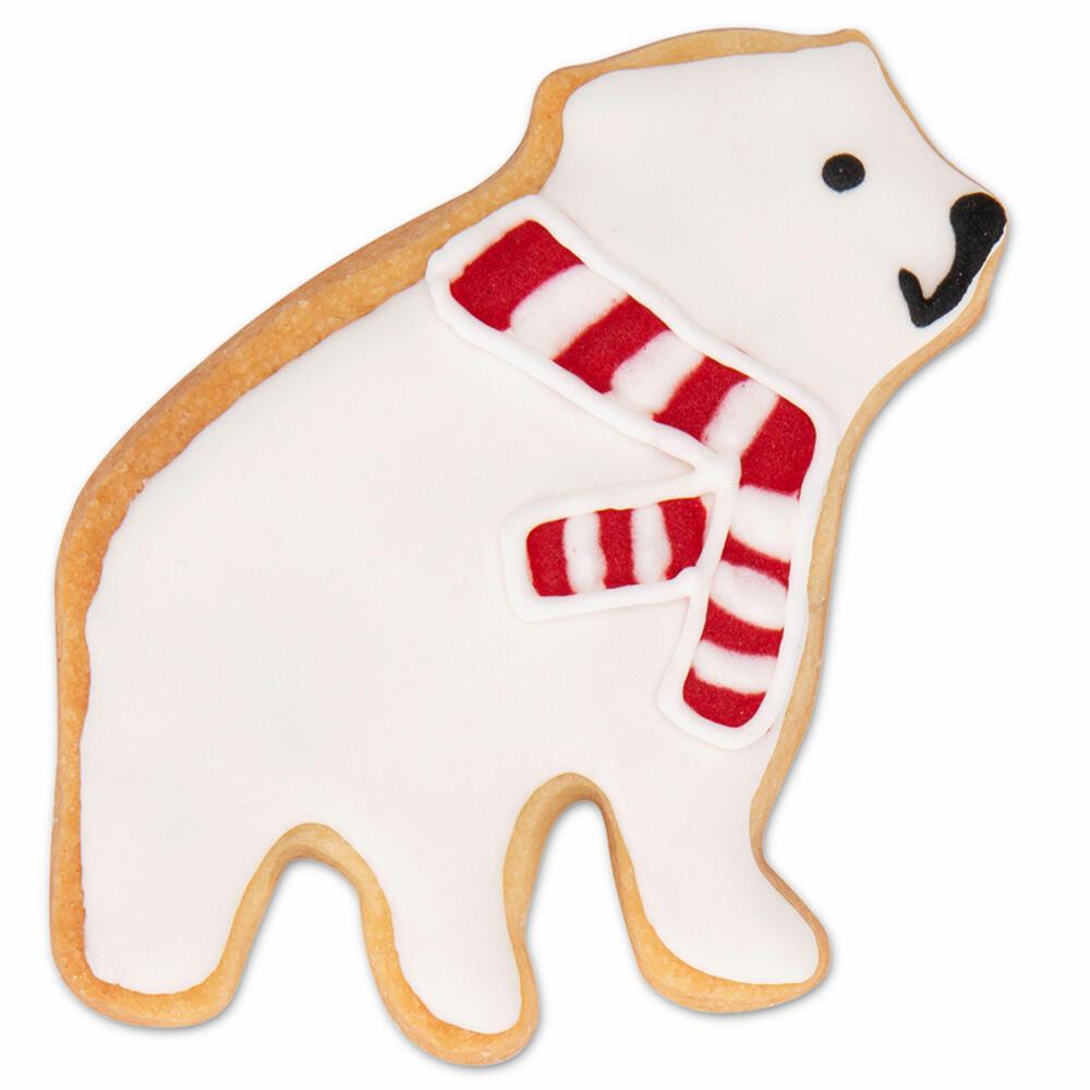 Städter cookie cutter polar bear, cookie cutter, cookie mold, biscuit, cookies, stainless steel, 7 cm, 040083