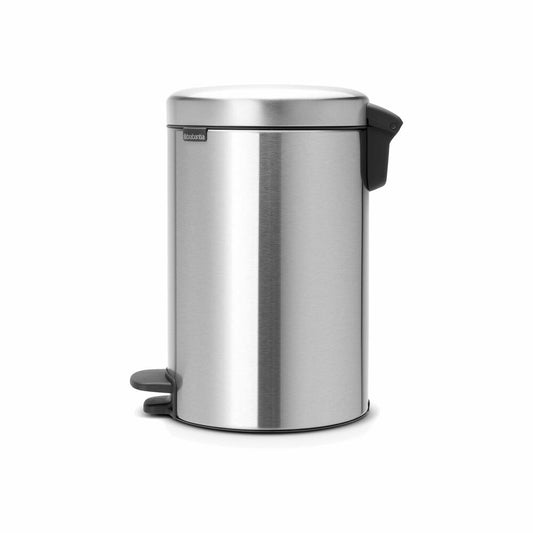 Brabantia Newicon Treteimer, Mülleimer, Abfalleimer, Matt Steel, 12 L, 113604