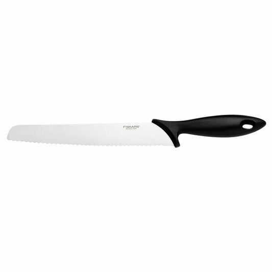 Fiskars Essential Brotmesser, Brot Messer, Küchenmesser, Küchenhelfer, Kunststoff / Edelstahl, 23 cm, 1023774