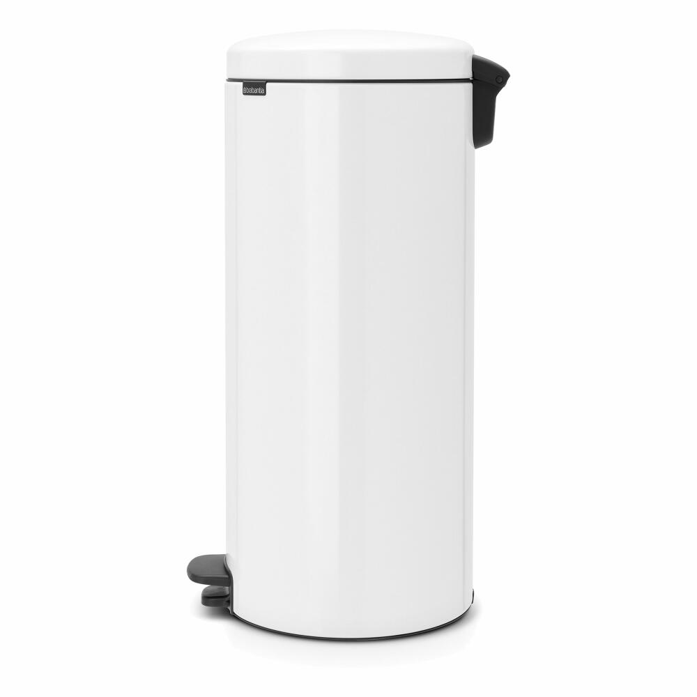 Brabantia Newicon Treteimer, Mülleimer, Abfalleimer, White, Weiß, 30 L, 111785