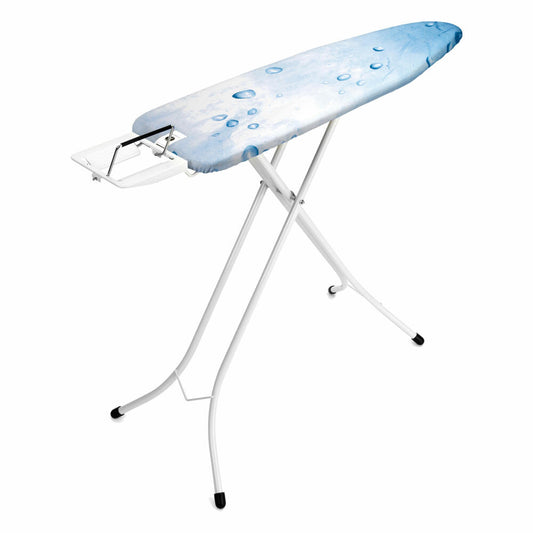 Brabantia Streckmetall-Bügeltisch mit Dampfstopmulde, Bügelbrett, Größe A 110 x 30 cm, Ice Water / Ivory, 100628