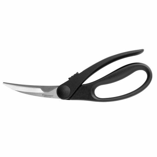 Fiskars Essential Geflügelschere, Schere, Küchenschere, Küchenhelfer, Kunststoff / Edelstahl, 23 cm, 1023819