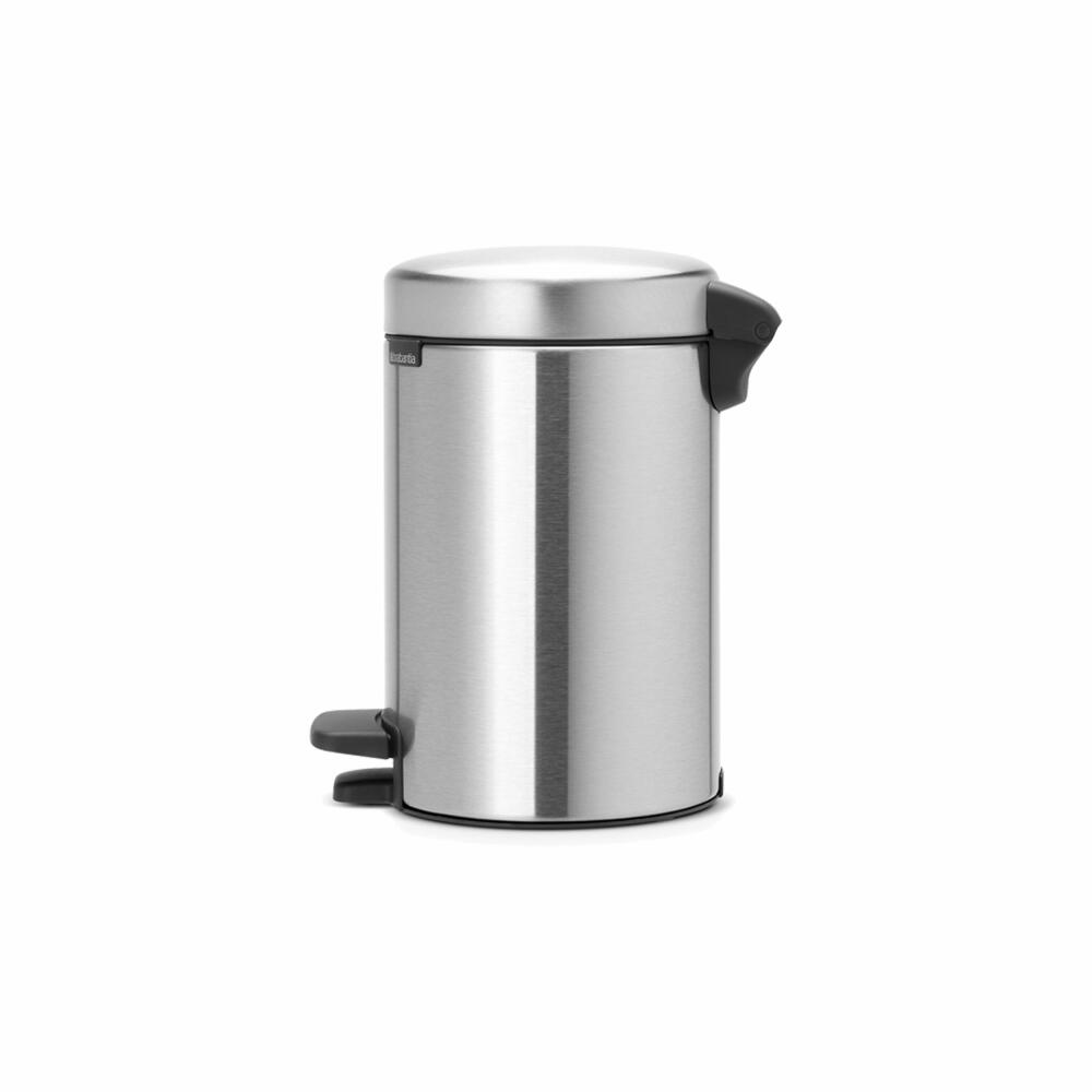 Brabantia Newicon Pedal Bin, Trash can, Waste bin, Cosmetic bin, Matt Steel, 3 L, 113222