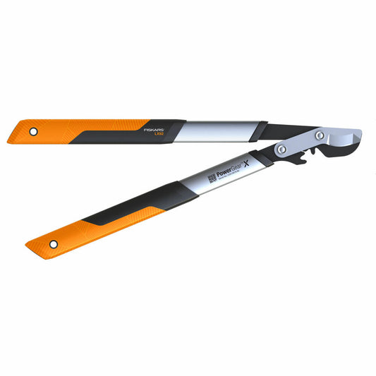 Fiskars PowerGearX Bypass-Getriebeastschere LX92-S, Getriebe Astschere, Gartenschere, Gartenzubehör, Stahl, Schwarz / Orange, 57 cm, 1020186