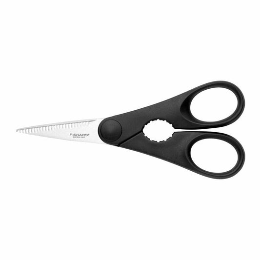 Fiskars Essential Küchenschere, Schere, Küchenschere, Küchenhelfer, Kunststoff / Edelstahl, 20 cm, 1023820