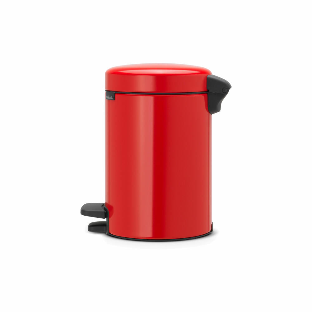 Brabantia Newicon Treteimer, Mülleimer, Abfalleimer, Kosmetikeimer, Passion Red, Rot, 3 L, 112140