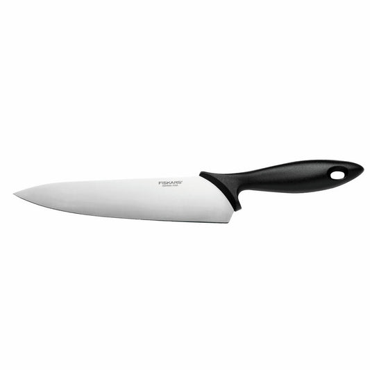 Fiskars Essential Kochmesser, Koch Messer, Küchenmesser, Küchenhelfer, Kunststoff / Edelstahl, 21 cm, 1023775