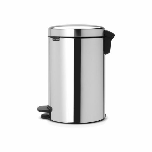 Brabantia Newicon Treteimer, Mülleimer, Abfalleimer, Brilliant Steel, 12 L, 113581