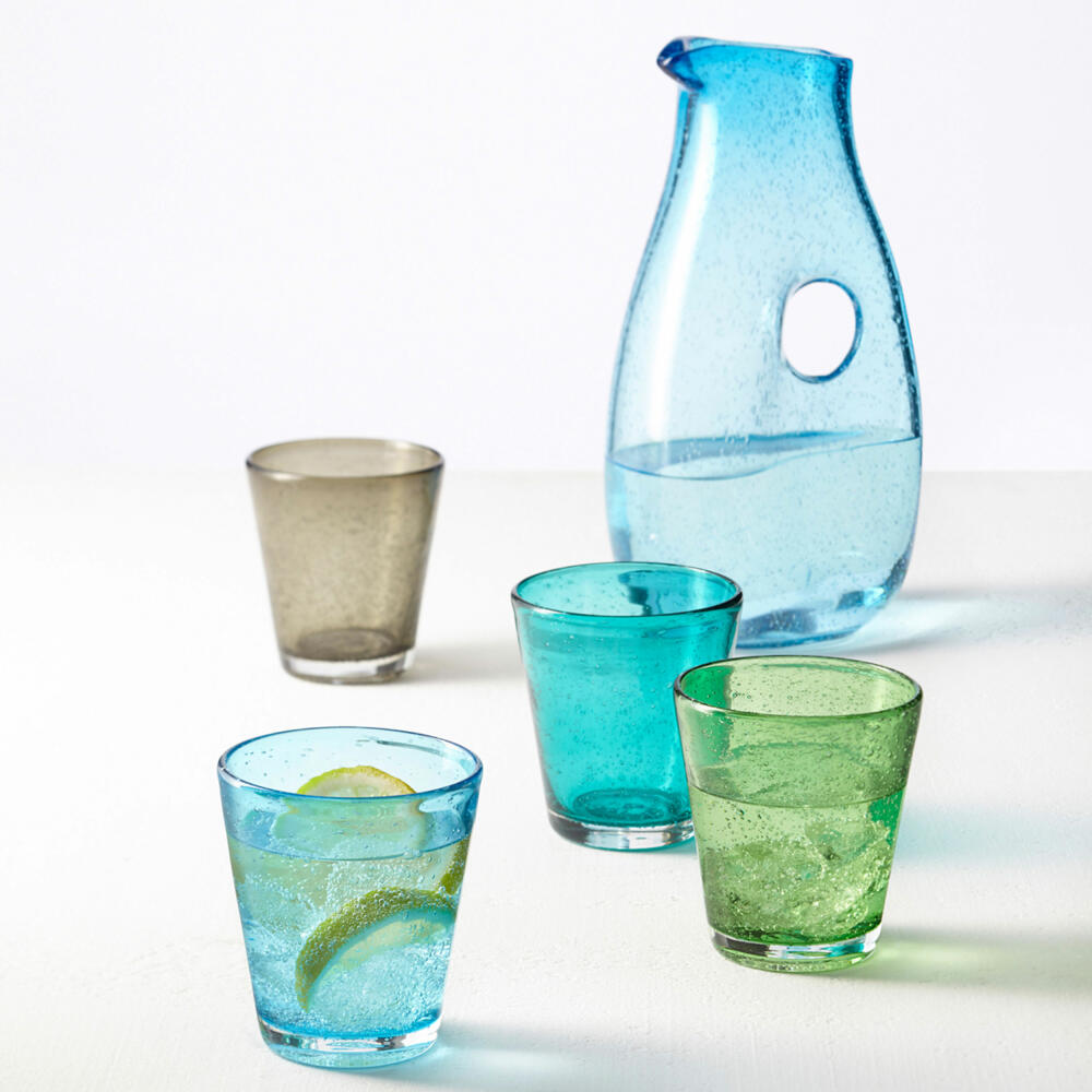 Leonardo Burano Becher, Wasserglas, Trinkglas, Trinkbecher, Glas, Laguna, Türkis, 230 ml, 034758