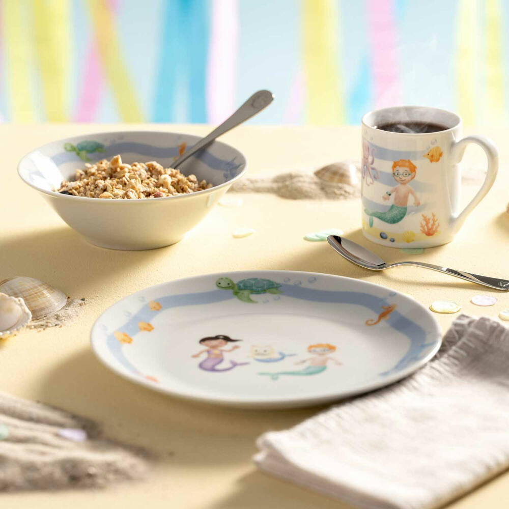 Leonardo children's tableware Bambini Avventura Sea 3-piece, porcelain, multi-colored, 022803