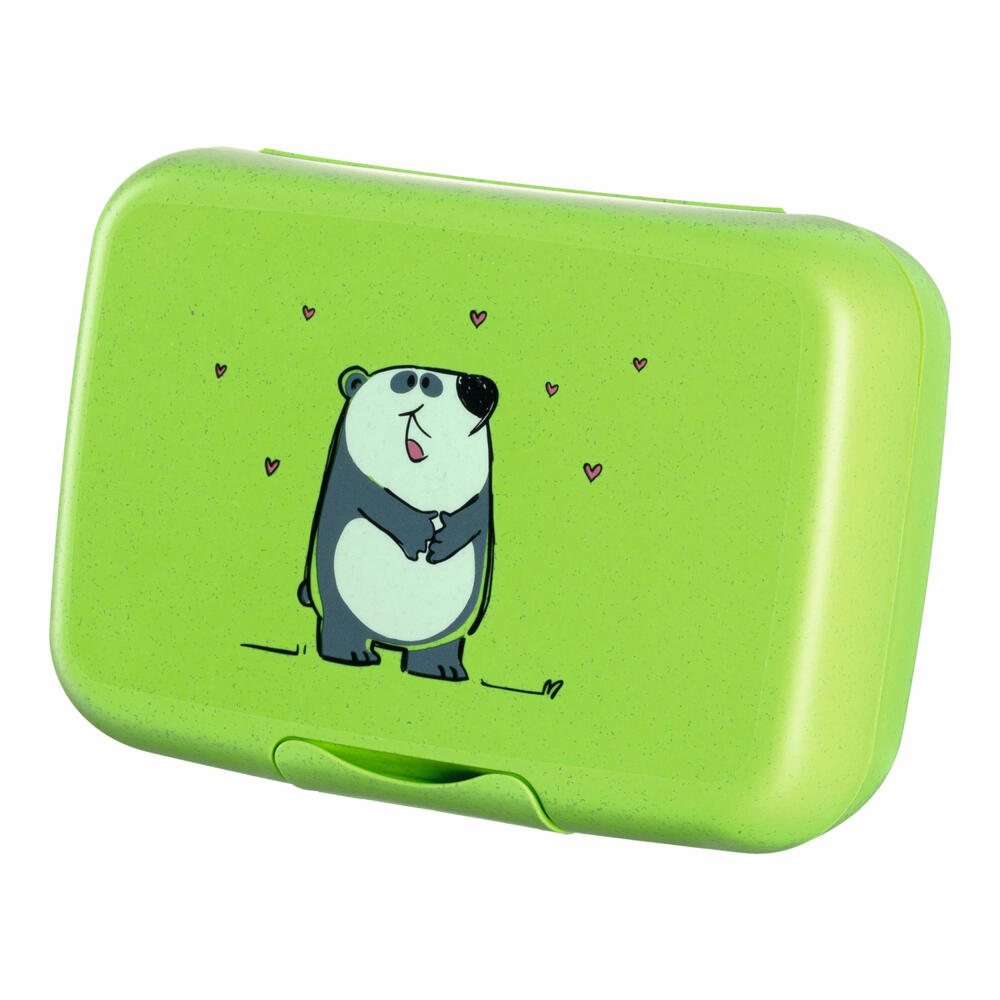 Leonardo Brotdose Bambini Panda, Frühstücksdose, Lunchbox, Kunststoff, grün, 022859