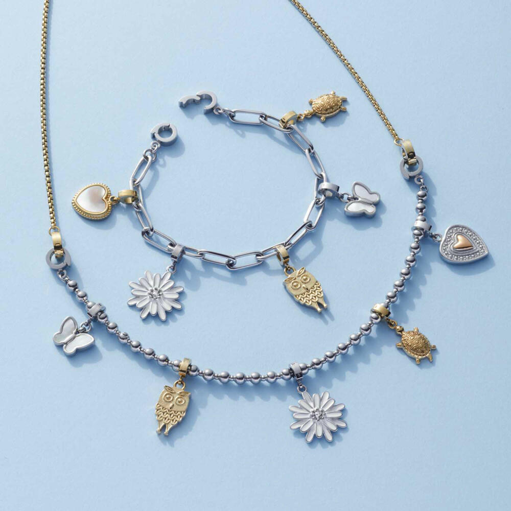 Leonardo Jewels Anhänger Mora Clip&Mix, Schmuckanhänger, Kettenanhänger, Edelstahl, Gold, 022894