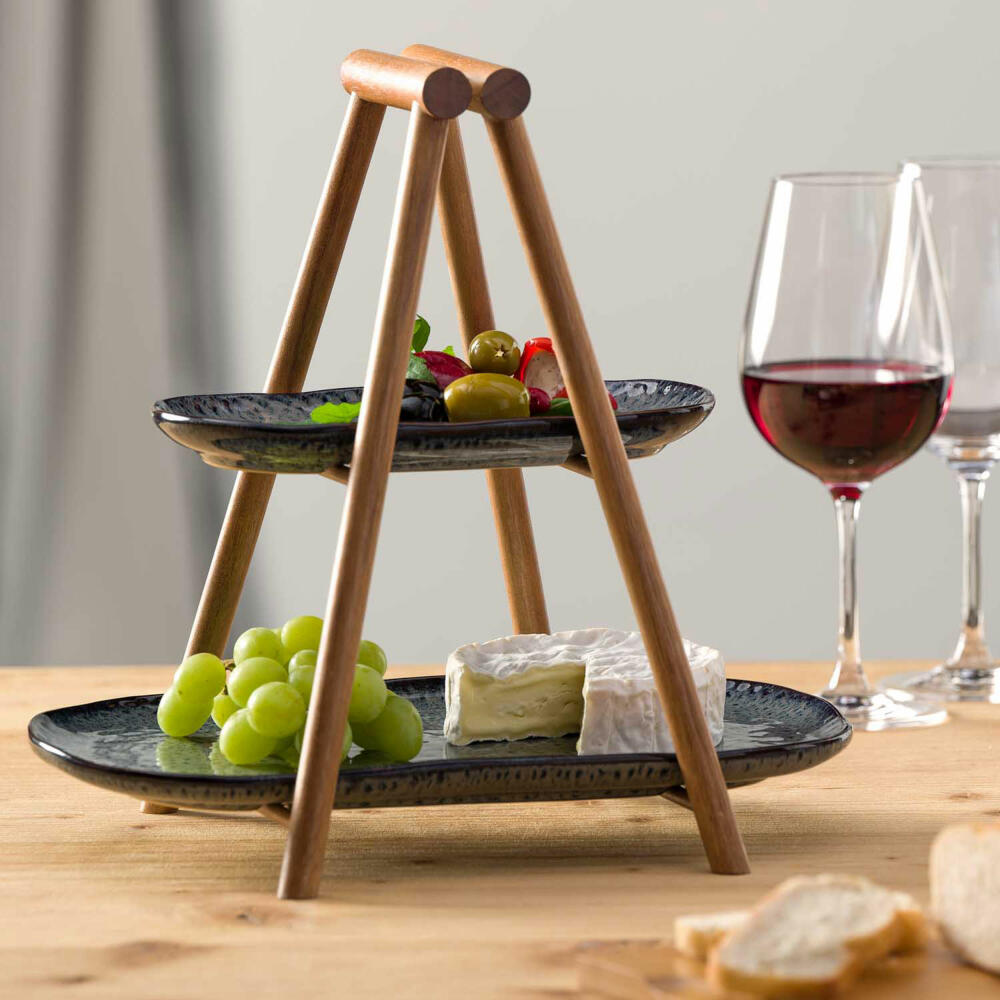 Leonardo Etagere Matera, serving tray, material mix, anthracite, 30.5 cm, 022854