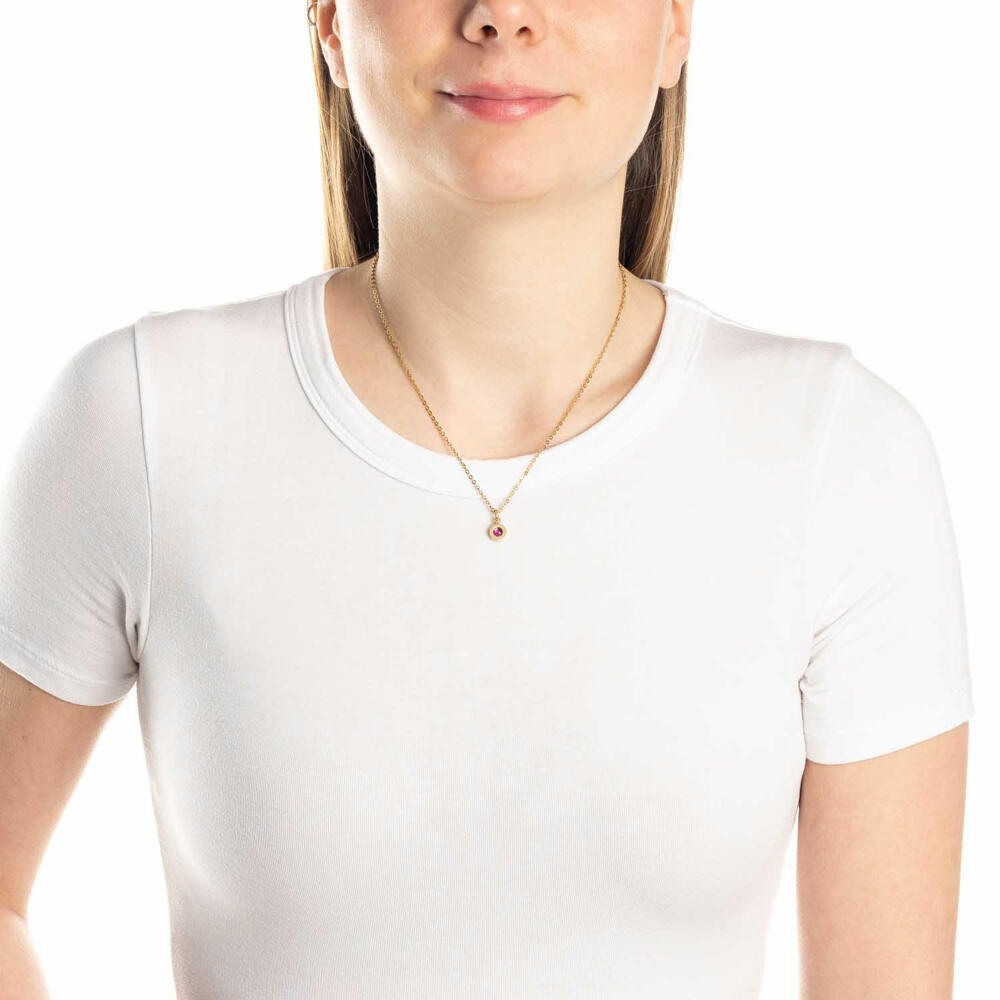 Leonardo Jewels Halskette Sommer Special gold/pink Isa, Schmuckkette, Edelstahl, Pink, 022874