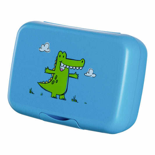 Leonardo lunch box Bambini crocodile, breakfast box, lunch box, plastic, blue, 022858