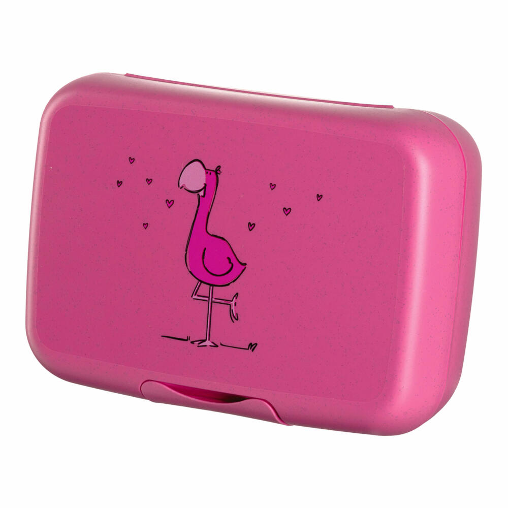 Leonardo Brotdose Bambini Flamingo, Frühstücksdose, Lunchbox, Kunststoff, pink, 022860