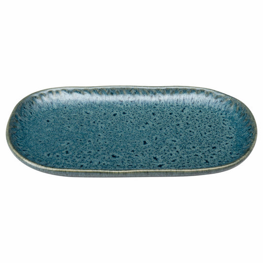 Leonardo Servierplatte Matera, Servierteller, Keramik, Blau, 22 x 12 cm, 022845