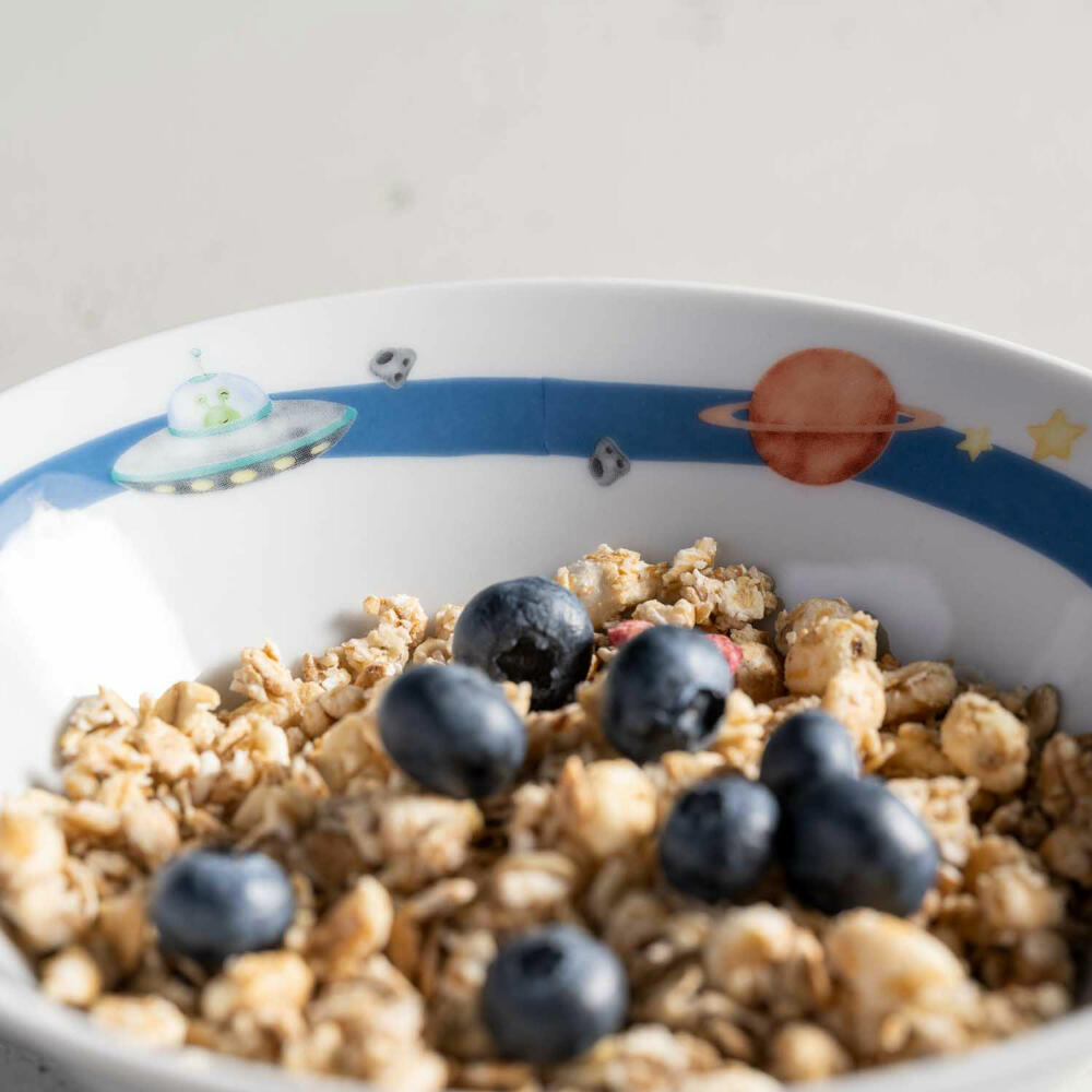 Leonardo Kindergeschirr Bambini Avventura Weltall 3-tlg., Porzellan, Mehrfarbig, 022799