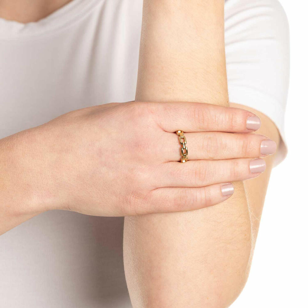 Leonardo Jewels Ring Rocky CIAO, Fingerschmuck, Edelstahl, Gold, Größe 19, 022976