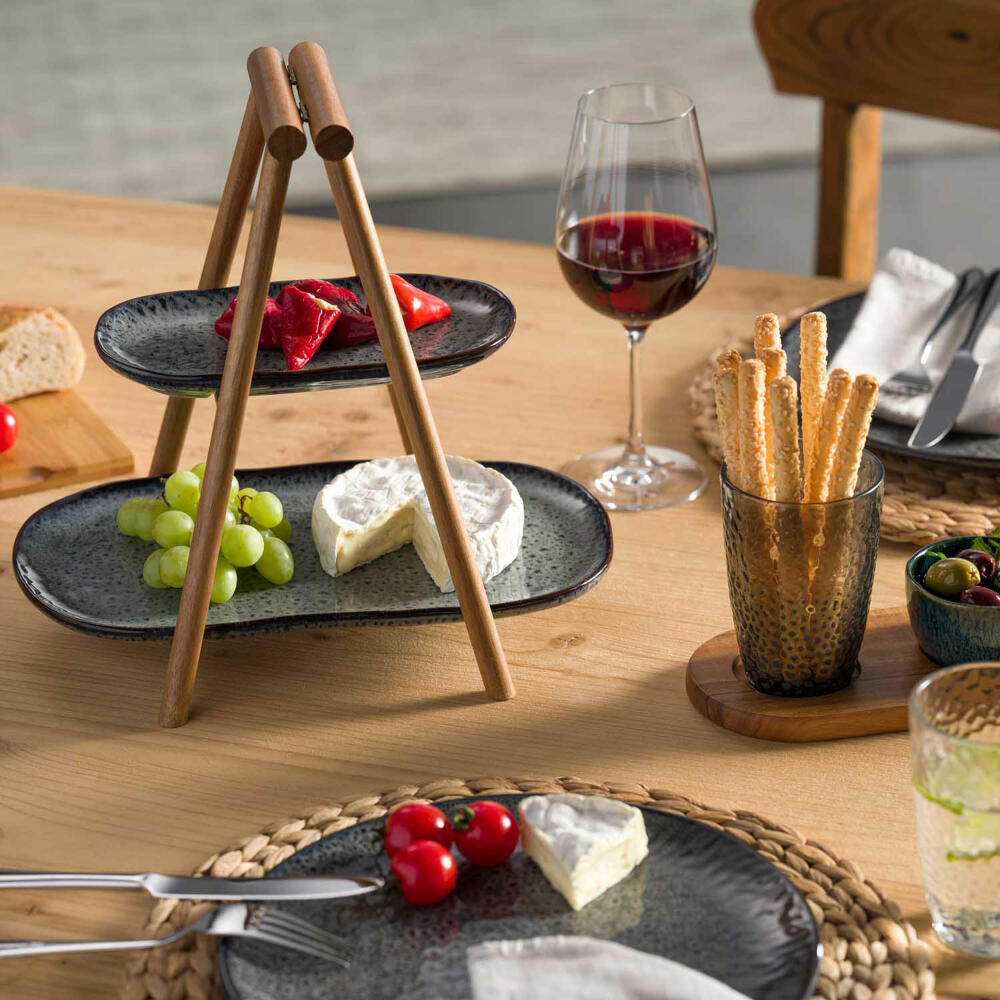 Leonardo Etagere Matera, serving tray, material mix, anthracite, 30.5 cm, 022854