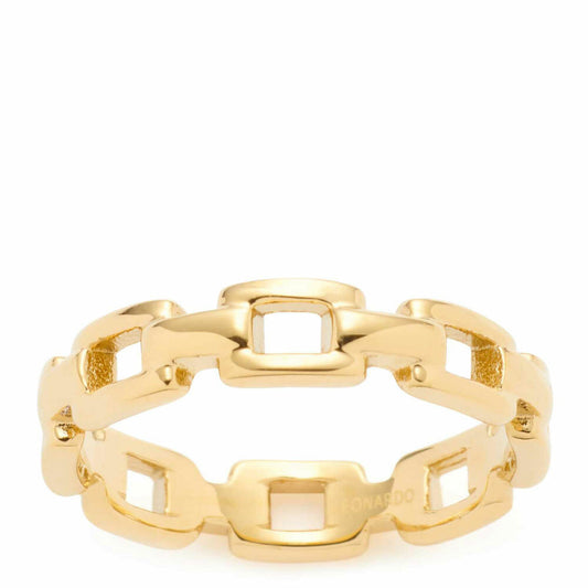 Leonardo Jewels Ring Rocky CIAO, Fingerschmuck, Edelstahl, Gold, Größe 17, 022974