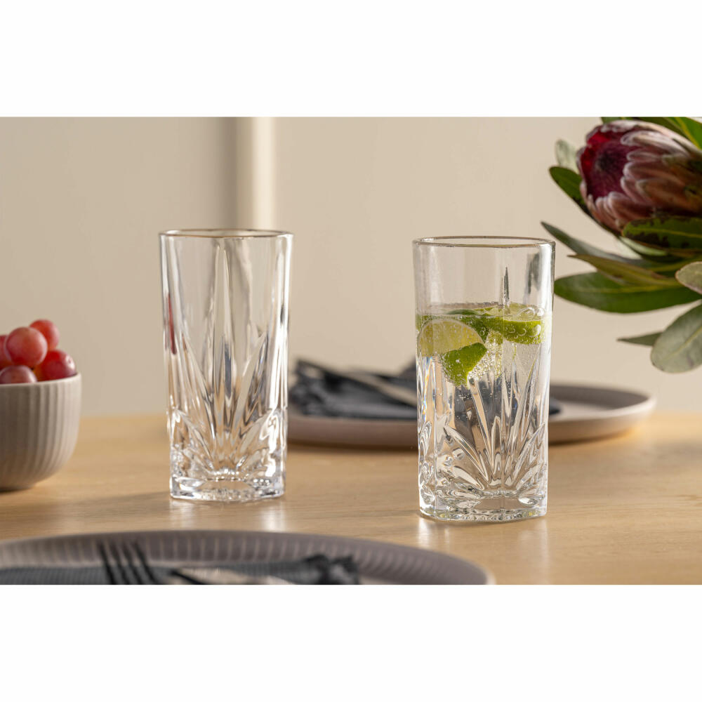 Leonardo Trinkglas Capri, Wasserglas, Saftglas, Kalk-Natron Glas, Klar, 390 ml, 022777