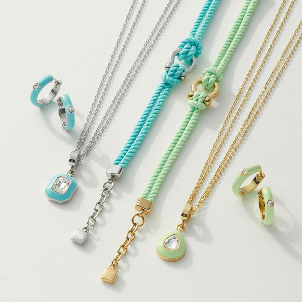 Leonardo Jewels Halskette Gigi, Schmuckkette, Edelstahl, Grün, 022828
