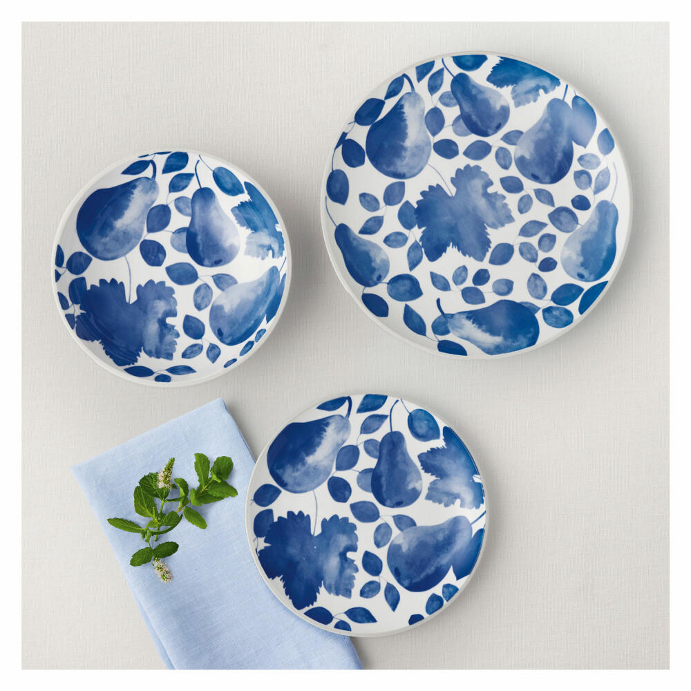 Maxwell & Williams GIVERNY Teller Blau, Speiseteller, Essteller, Porzellan, Ø 20.5 cm, AW0608