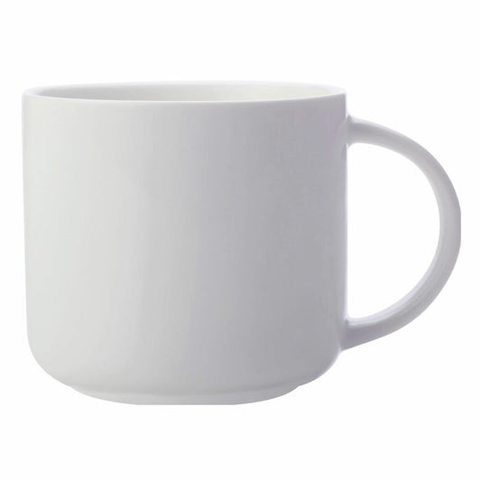 Maxwell & Williams White Basics Round Becher, Tasse, Grade, Porzellan, Weiß, 450 ml, AY0354