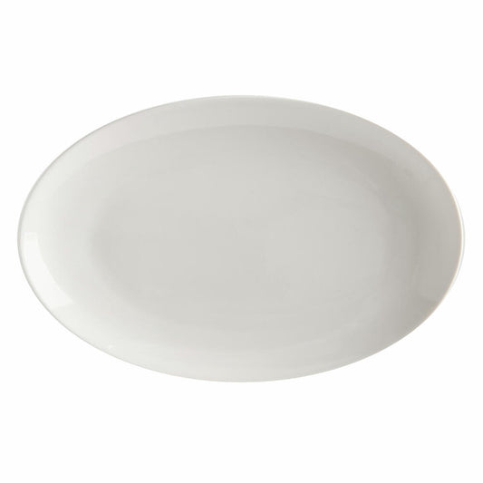 Maxwell & Williams White Basics Platte oval, Servierplatte, Porzellan, Weiß, 25 x 16 cm, AX0393
