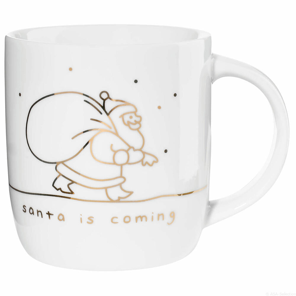 ASA Selection linia mug Santa Is Coming, coffee cup, mug, coffee cup, tea, fine bone china, glossy white, 350 ml, 18065414