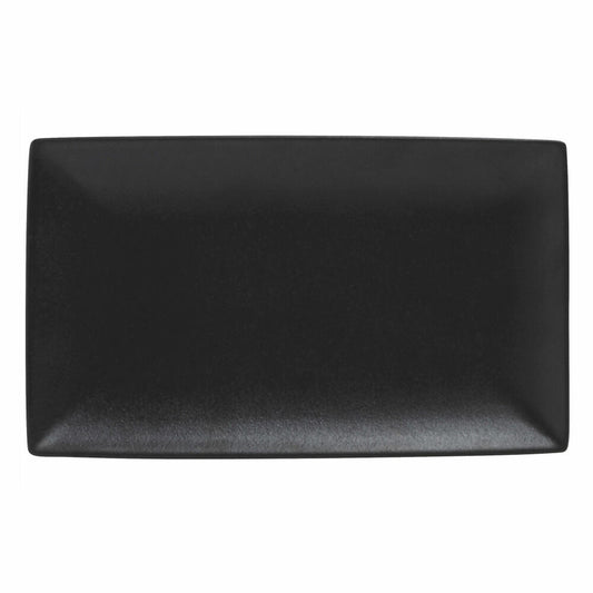 Maxwell &amp; Williams Caviar Black Platter, Serving Platter, Premium Ceramic, Black, 27.5 x 16 cm, AX0069