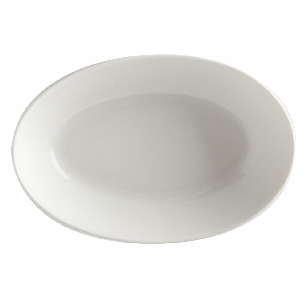 Maxwell &amp; Williams White Basics bowl oval, serving bowl, porcelain, white, 20 x 14 cm, AX0396