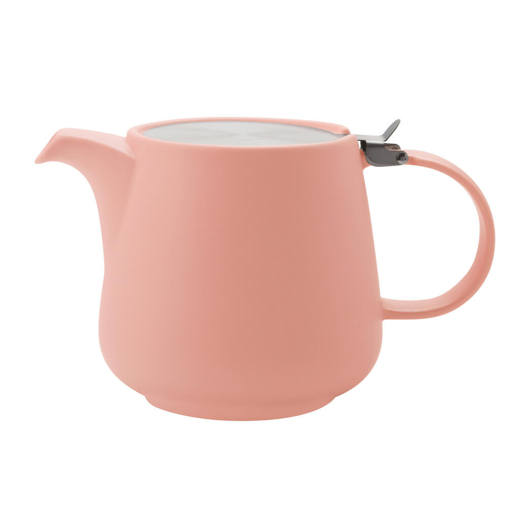 Maxwell &amp; Williams Teapot Tint, Jug, Porcelain, Stainless Steel, Coral, 1.2 L, AY0349