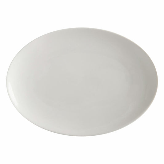 Maxwell & Williams White Basics Platte oval, Servierplatte, Porzellan, Weiß, 30 x 22 cm, AX0394