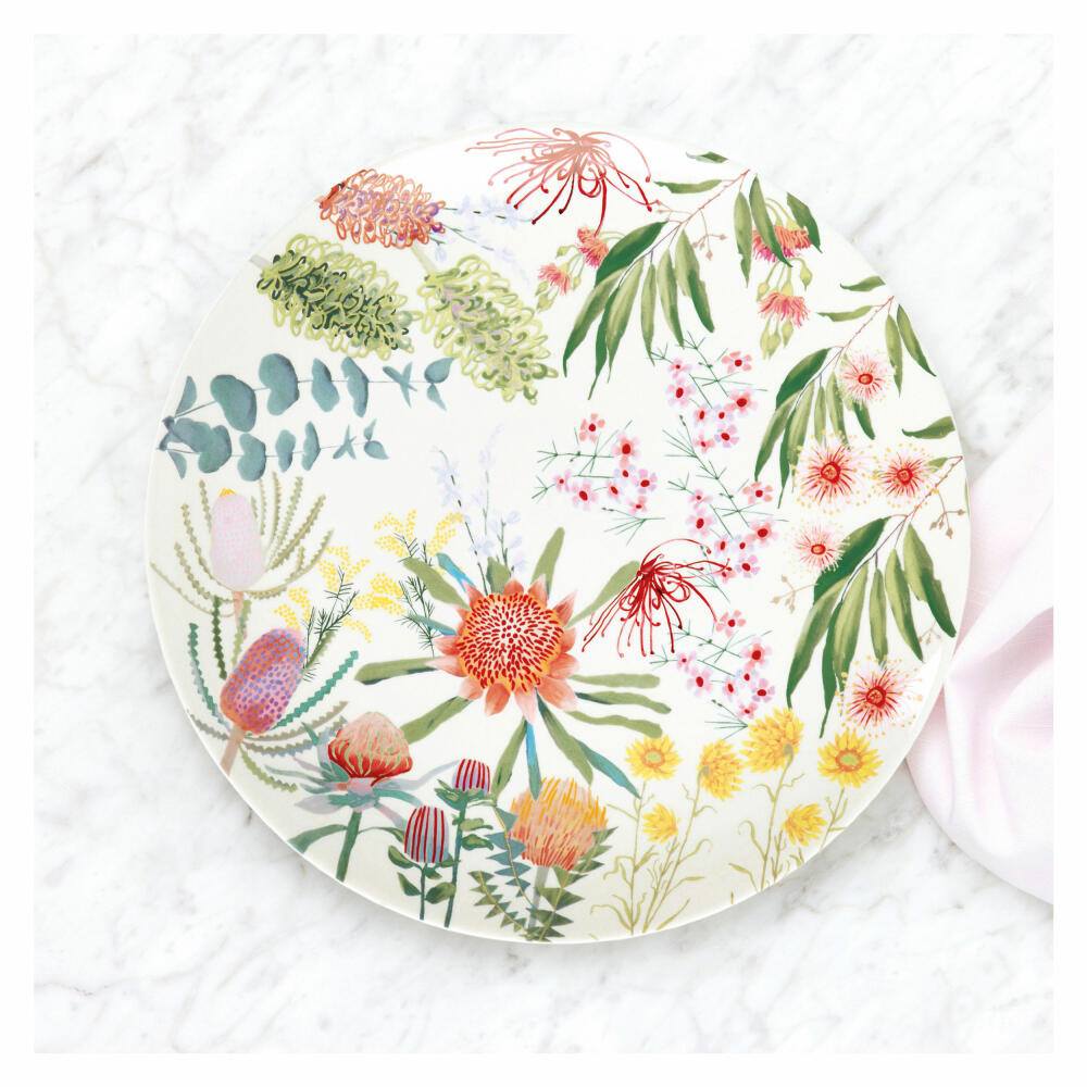 Maxwell &amp; Williams NATIVE BLOOMS Round Plate, Serving Plate, Serving Plate, in Gift Box, Porcelain, Ø 33 cm, AW0622