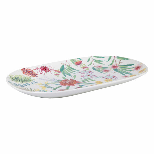 Maxwell & Williams NATIVE BLOOMS Platte Oval, Servierplatte, Servierteller, in Geschenkbox, Porzellan, 37 x 23 cm, AW0624