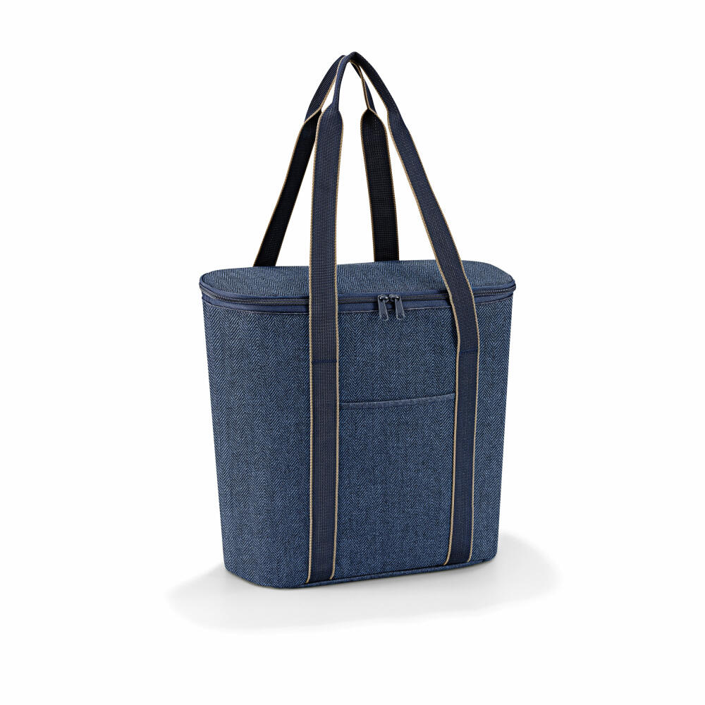 reisenthel thermoshopper, Isoliertasche, Einkaufstasche, Herringbone Dark Blue, 15 L, OV4113