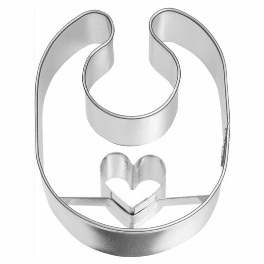 Birkmann cookie cutter baby bib, cookie cutter, cookie shape, biscuit, biscuits, stainless steel, 6 cm, 193796